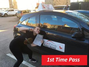 Victoria Dunstan passing her test with Can Drive